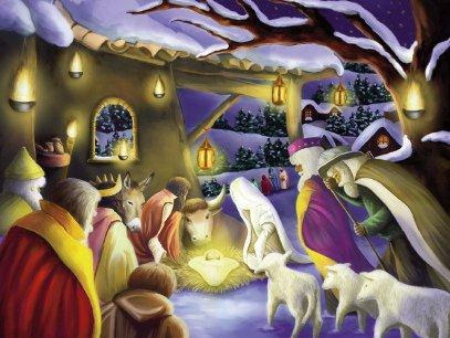Noël à la crèche. Calendrier de l'Avent