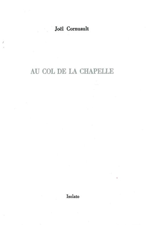 Au col de La Chapelle (dix-huitième arrondissement)