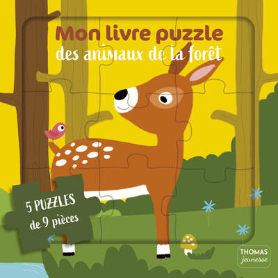 Mon livre puzzle des animaux de la forêt. 5 puzzles de 9 pièces