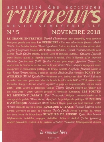 Revue Rumeurs N°5 - novembre 2018