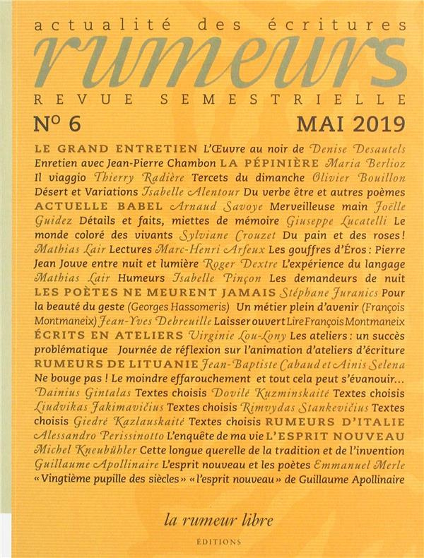 Rumeurs N° 6, mai 2019