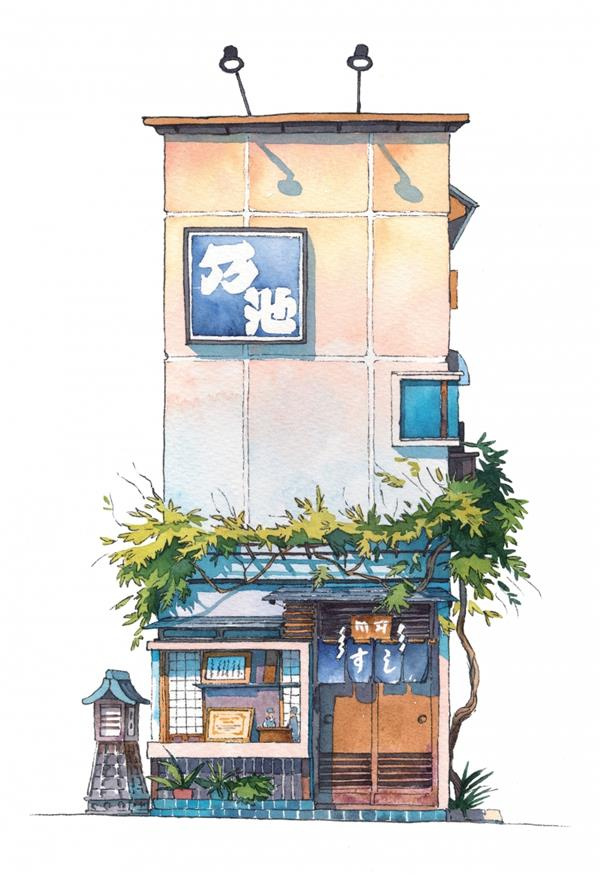 Boutiques de Tokyo. Le restaurant