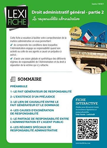 Droit administratif général partie 2. La responsabilité administrative, 2e édition