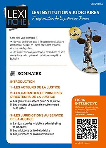 Les institutions judiciaires. L'organisation de la justice en France, 3e édition