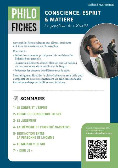 Conscience, esprit & matière. Le problème de l'identité