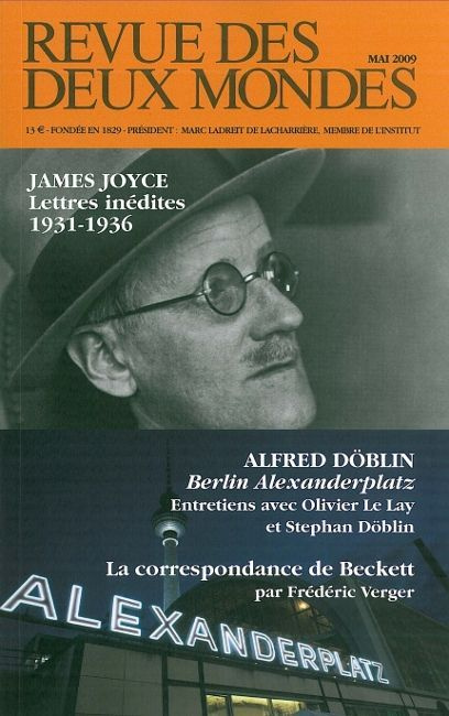 Revue des deux Mondes N° 5, Mai 2009 : James Joyce. Lettres inédites 1931-1936
