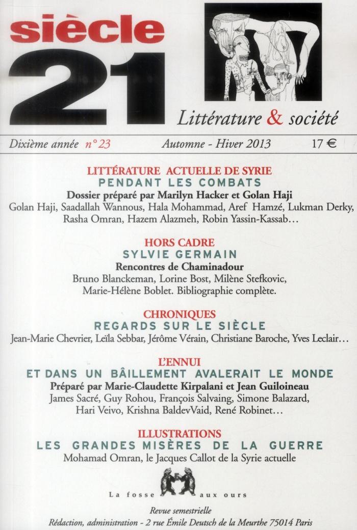 Siècle 21 N° 23, automne-hiver 2013