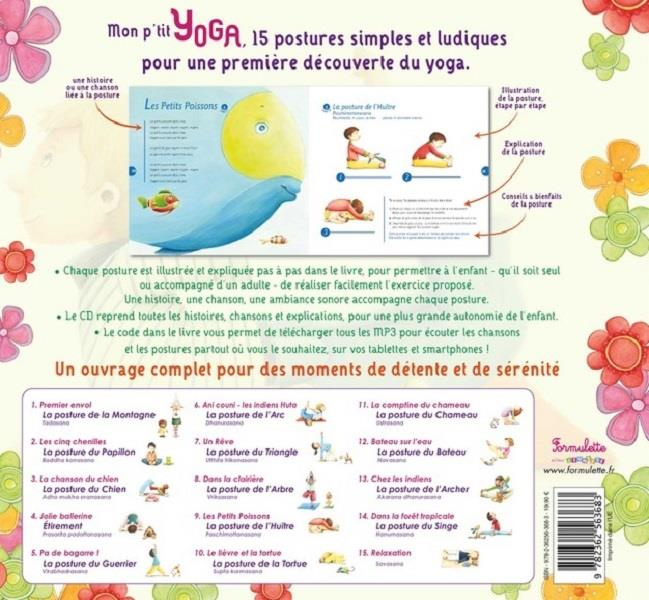 Mon p'tit yoga avec Rémi pour découvrir l'univers du yoga en histoires et en musique : 15 postures :