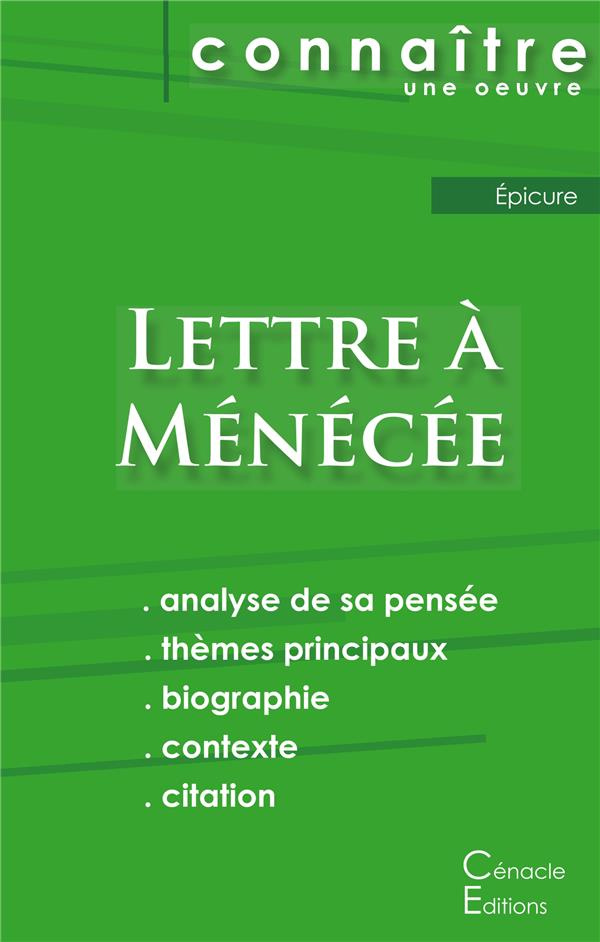 Lettre à Ménécée. Fiche de lecture