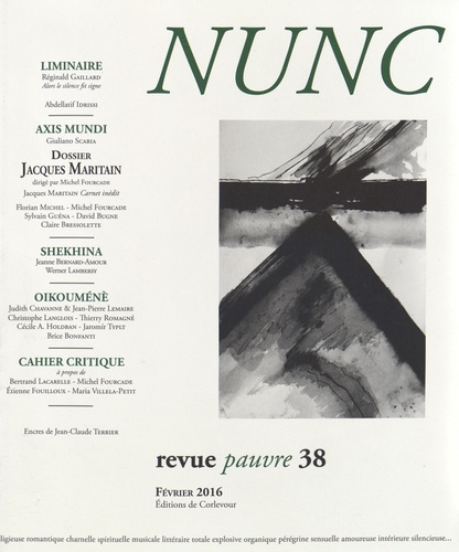 Nunc N° 38, février 2016 : Dossier Jacques Maritain