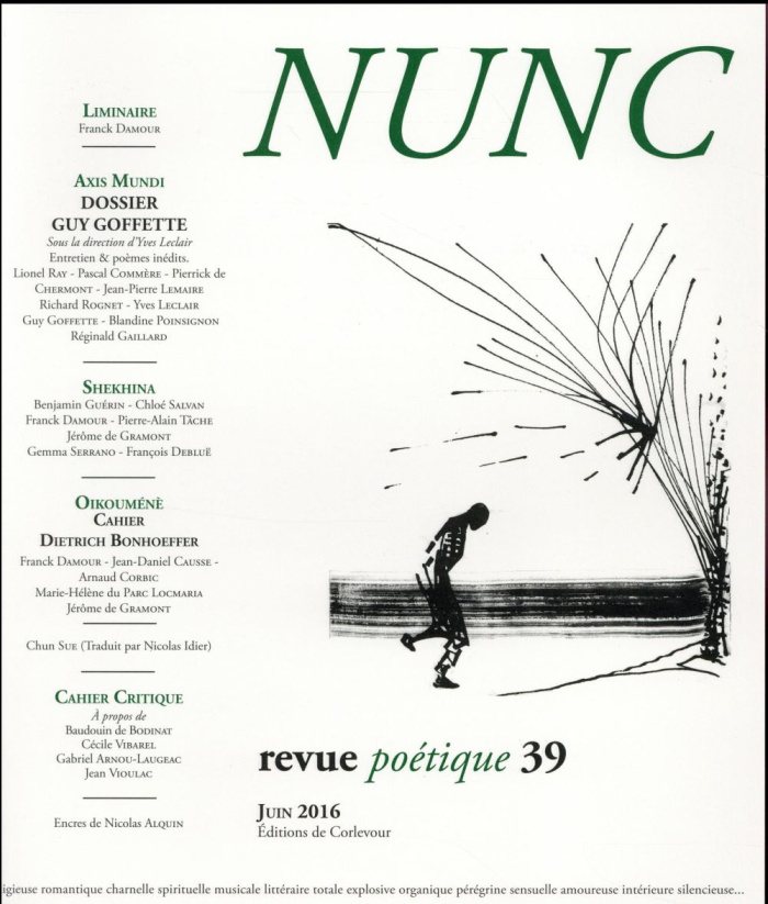 Nunc N° 39, juin 2016 : Dossier Guy Goffette
