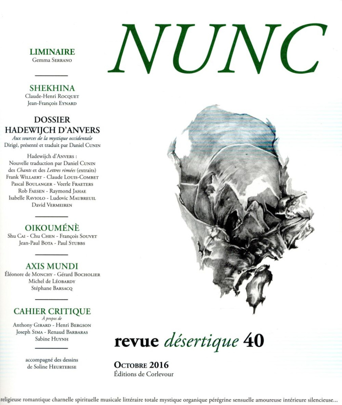 Nunc N° 40, octobre 2016 : Hadewijch d'Anvers. Aux sources de la mystique occidentale