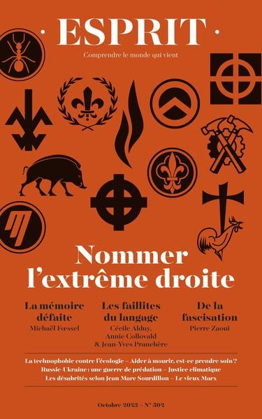 Esprit N° 502, Octobre 2023 : Nommer l'extrême droite