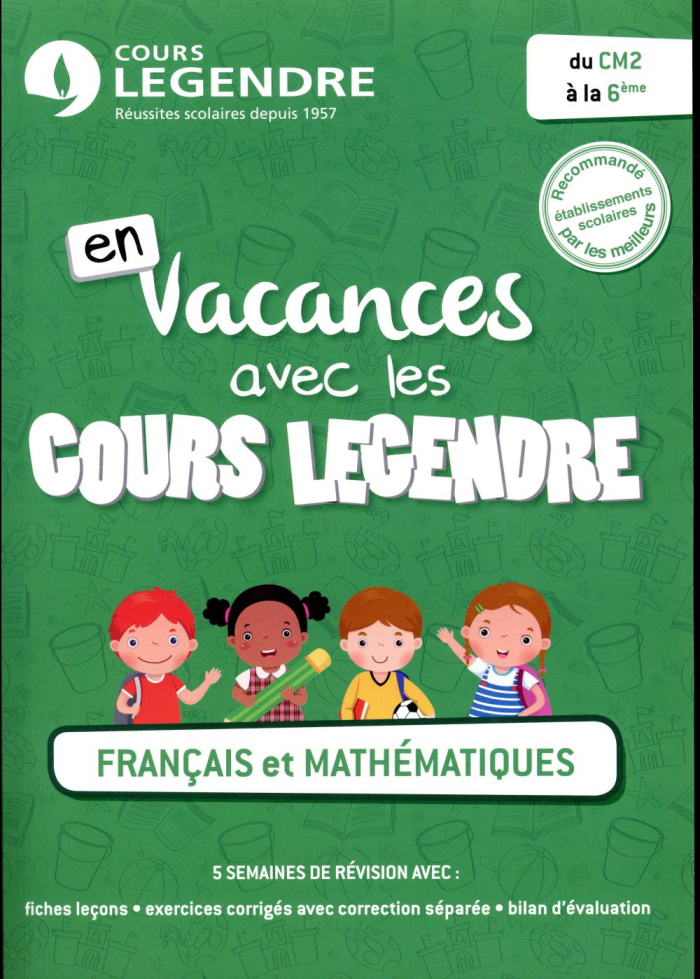 Cahier de vacances du CM2 à la 6e