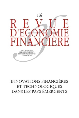Revue d'économie financière N° 156, 4e trimestre 2024 : Innovations financières et technologiques da
