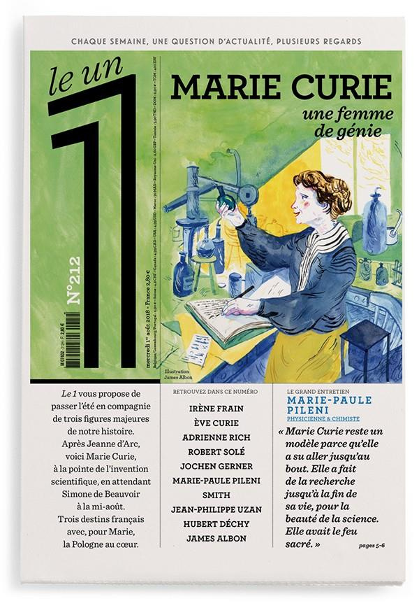 Le 1 N° 212, mercredi 1er août 2018 : Marie Curie, une femme de génie