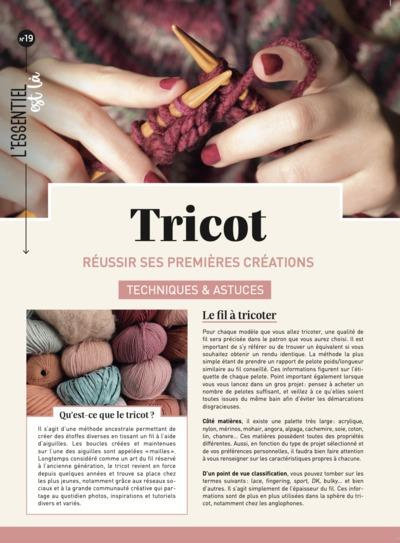 Tricot. Réussir ses premières créations