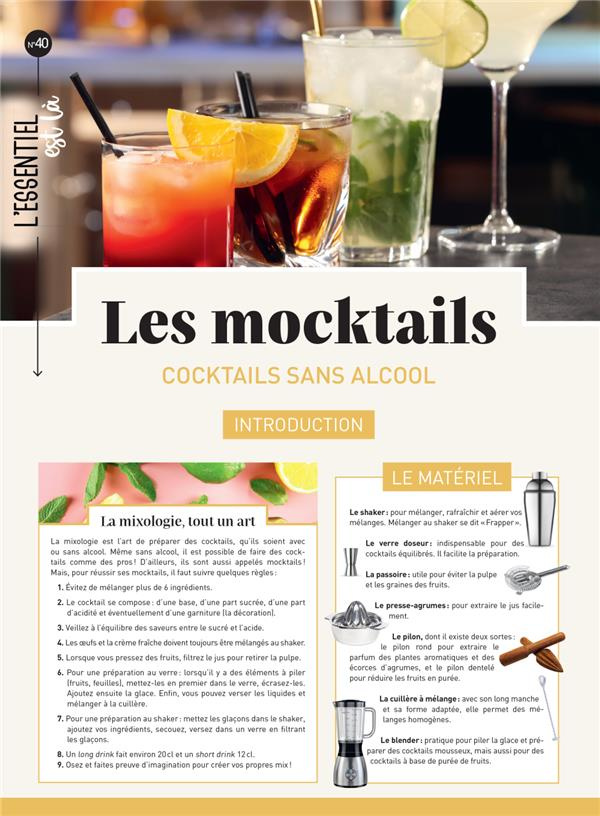 Les mocktails. Cocktails sans alcool