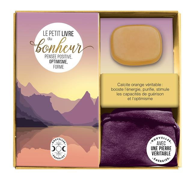 Coffret ma petite pierre de bonheur. Pensée positive, optimisme, forme. Avec 1 véritable calcite ora