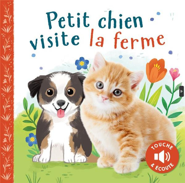Petit chien visite la ferme
