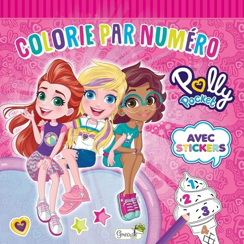 Colorie par numéro Polly Pocket. Avec stickers