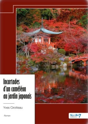 Incartades d'un caméléon au jardin japonais