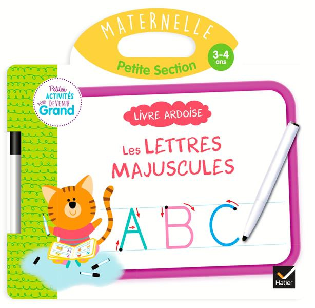 Livre ardoise Les lettres majuscules Maternelle petite section. Avec un feutre effaçable