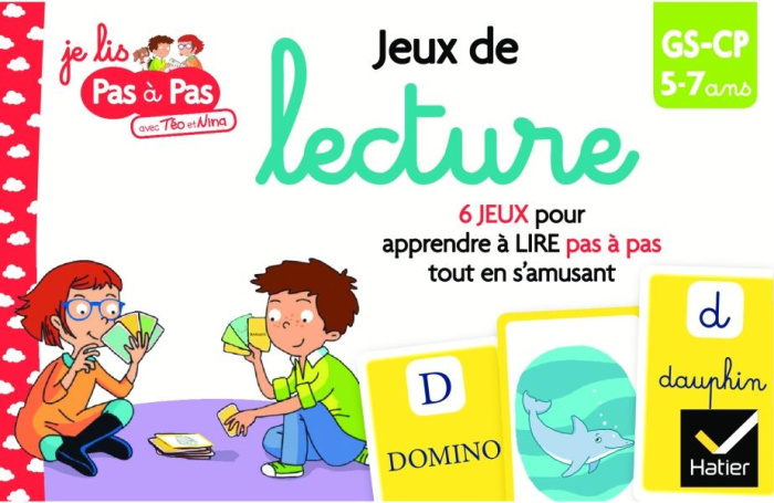 Jeux de lecture Téo et Nina GS-CP. 6 jeux pour apprendre à lire pas à pas tout en s'amusant