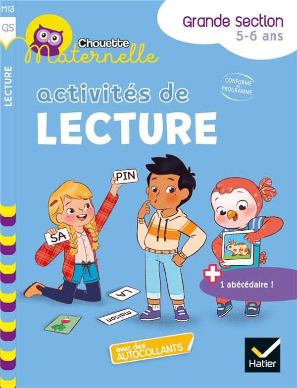 Activités de lecture Frande Section. Avec des autocollants   1 abécédaire