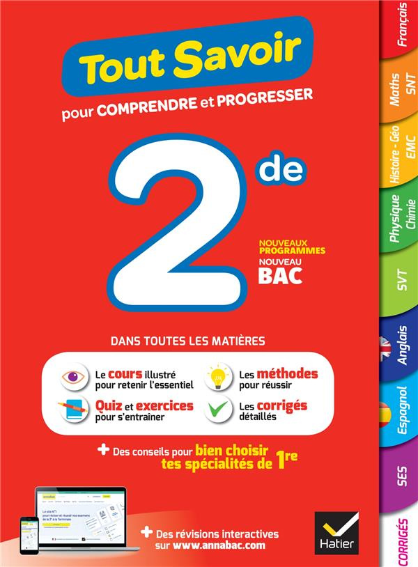Tout Savoir pour comprendre et progresser 2de