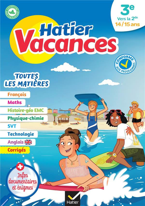 Hatier vacances de la 3e vers la 2de. Toutes les matières, Edition 2023