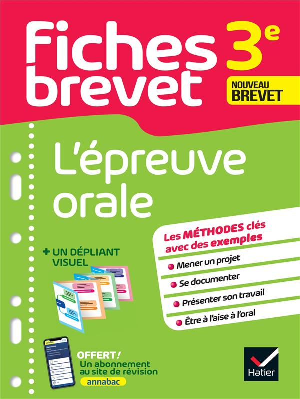 L'épreuve orale 3e. Edition 2023