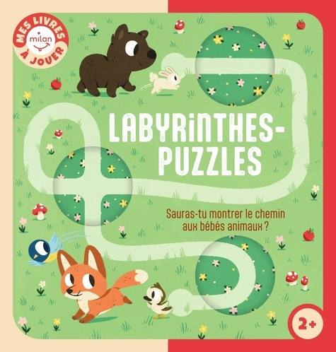 Labyrinthes-puzzles. Sauras-tu montrer le chemin aux bébés animaux ?