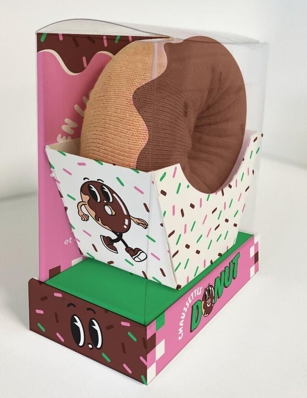 When life "socks", eat a donut. Coffret avec 1 paire de chaussette et 1 livre de recettes