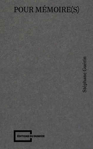 Pour mémoire(s)