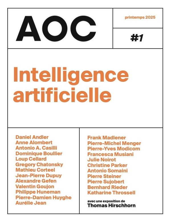 AOC (Analyse Opinion Critique) N° 1, printemps 2025 : Intelligence artificielle