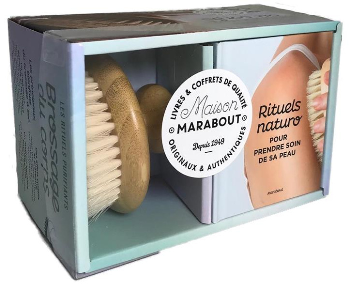 Coffret Les rutuels purifiants : Brossage du corps. Le livre Rituels naturo pour prendre soin de sa