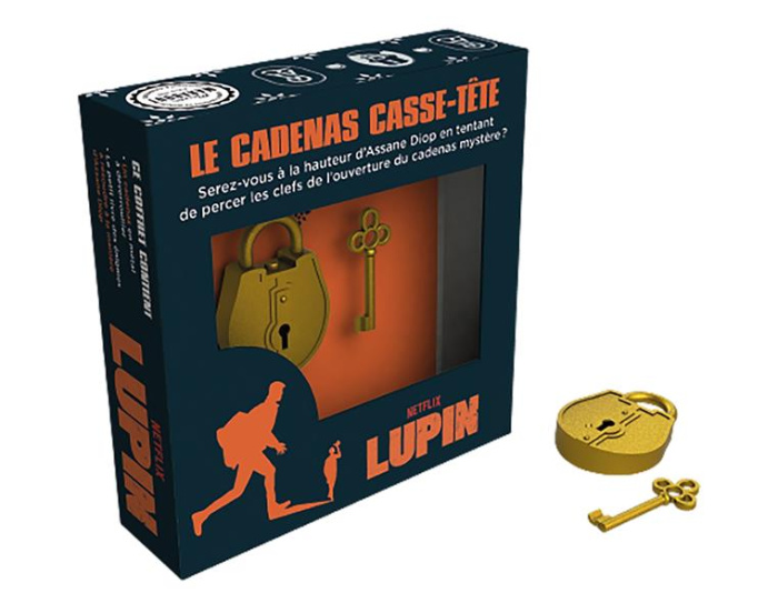 Coffret Lupin, le cadenas casse-tête. Avec 1 cadenas à déverrouiller et 1 livre d'énigmes et de cass