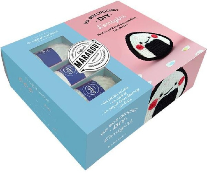 Ma box crochet DIY l'onigiri. Avec 4 fils de couleur, 1 crochet, du rembourrage