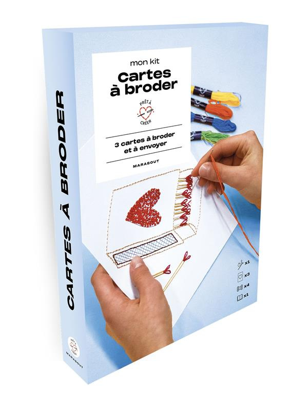 Cartes à broder. 3 cartes à broder et à envoyer
