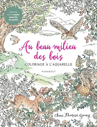 Au beau milieu des bois. Coloriage à l'aquarelle