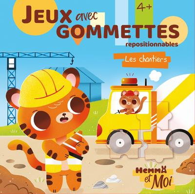 Les chantiers. Jeux avec gommettes repositionnables