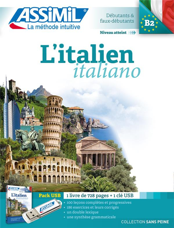 L'italien. Pack avec 1 livre, avec 1 Clé USB