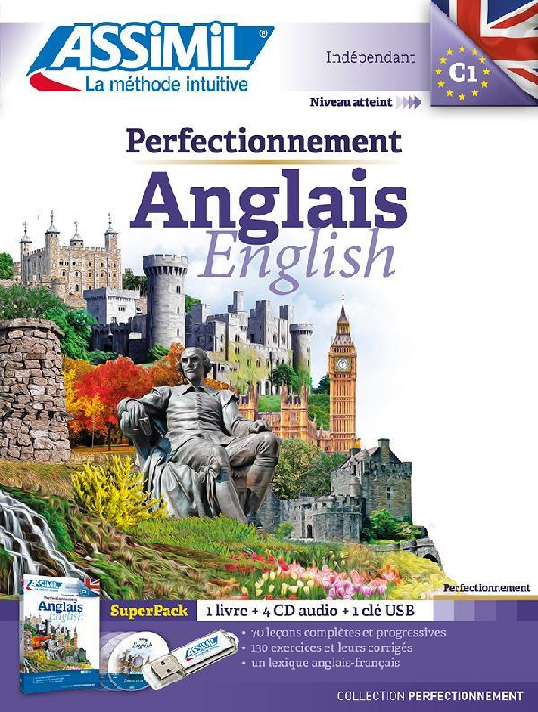 Superpack Perfectionnement Anglais. 1 livre   4 CD audio   1 clé USB