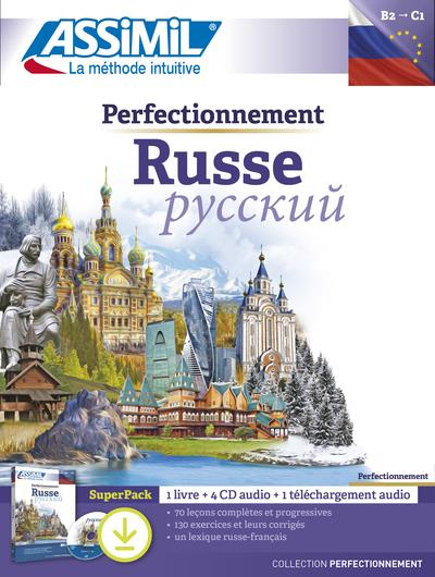 Russe Perfectionnement B2-C1. Superpack avec 1 livre, 1 téléchargement audio, avec 4 CD audio