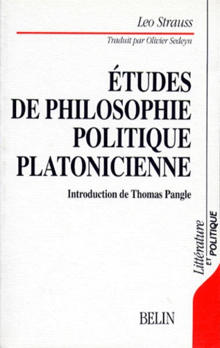 Études de philosophie politique platonicienne