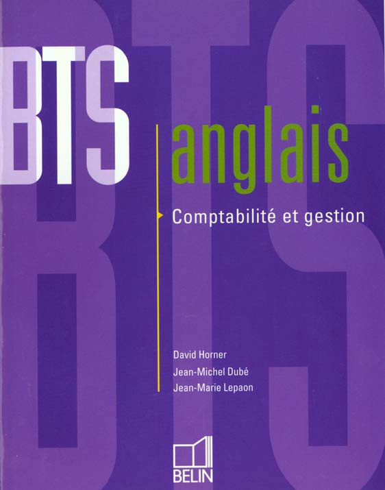 BTS ANGLAIS - COMPTABILITE ET GESTION