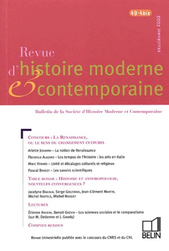 Revue d'histoire moderne et contemporaine/494/Revue d'histoire moderne et contemporaine Tome 494