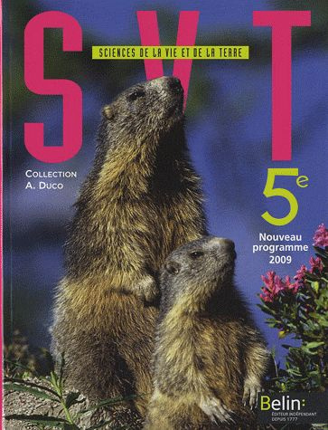 Sciences de la Vie et de la Terre 5e. Programme 2009, format réduit