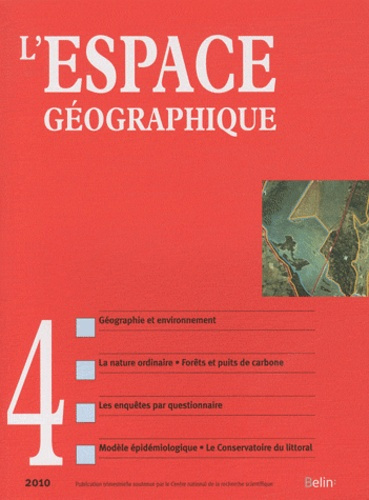 L'espace géographique/394/L'espace géographique Tome 394